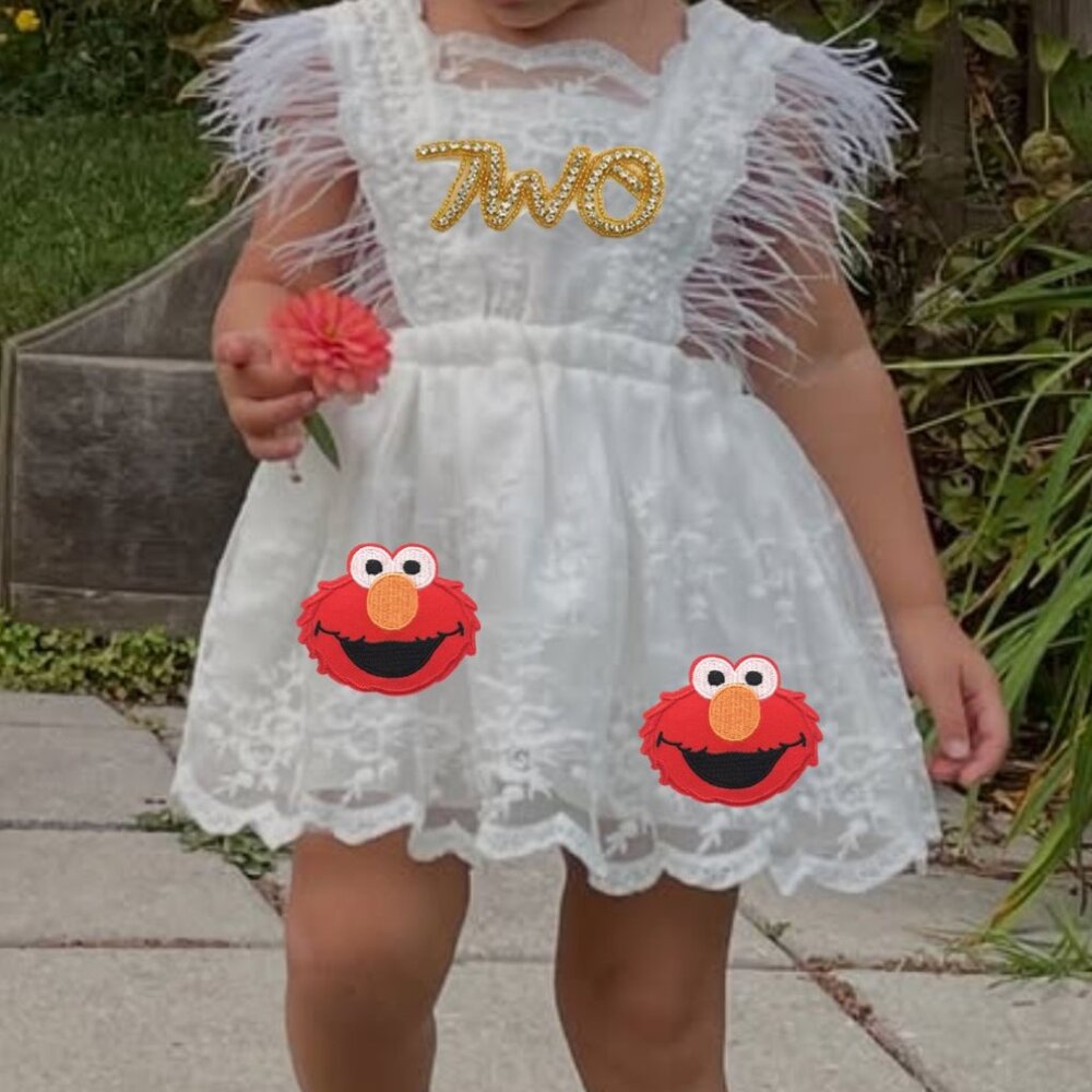 Elmo Dress Smash Cake Second Birthday Outfit Clothes Sesame Street Dress